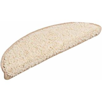 vidaXL Stair Mats 20 pcs 56x17x3 cm Cream Half Round vidaXL