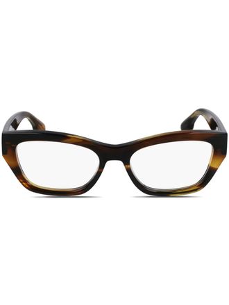 Victoria Beckham geometric-frame glasses - women - Acetate - One Size - Brown