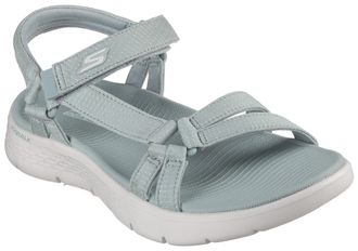 Skechers Sandale SKECHERS GO WALK FLEX SANDAL-SUBLIME-X, Damen, Gr. 39, gr&uuml;n (mintgr&uuml;n), Textil, Schuhe Sandale, Sommerschuh, Sandalette, Klettschuh, mit Goga 