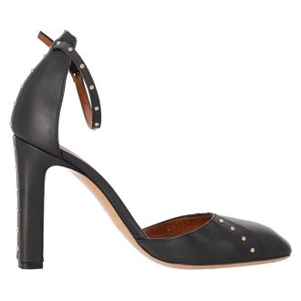 Valentino Valentino Studded Enkelsandalen in Zwart Leer