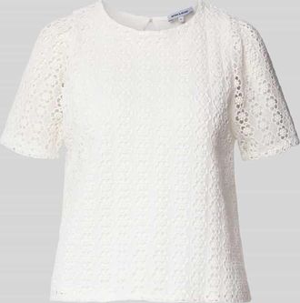 More & More More & More Regular Fit T-Shirt in Strick-Optik in Offwhite, Gr&ouml;&szlig;e 34