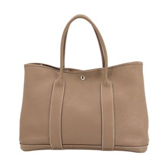 Herm&egrave;s Etoupe Gray Negonda Leather Tote Bag (Pre-Owned)