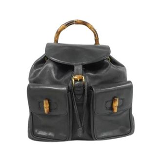 Gucci Pre-owned Backpacks, female, Black, Size: ONE SIZE Pre-owned Vintage Backpack