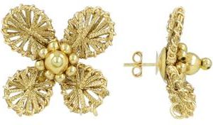 Lott. Gioielli Silk Flower Earrings in Gold at Nordstrom