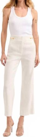 Veronica Beard Aubrie Wide Leg Pant In White