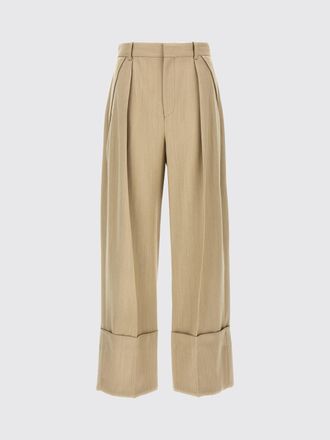 Victoria Beckham Pants Woman color Kaki
