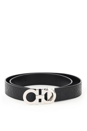 Ferragamo Reversible Gancini Embossed Belt