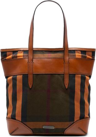 Burberry 2000-2017 House Check canvas shopper - Bruin