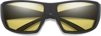 Smith Guides Choice 62mm Polarized Oversize Wraparound Sunglasses in Black /Low Light Yellow at Nordstrom