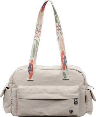 Generic Cymwer Nylon Trendy Shoulder Bag Fashion Top Handle Handbags for Women Shopping (Beige)