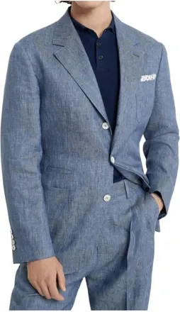 Brunello Cucinelli Blue Denim Tailored Blazer, Brand Size 52 (US Size 42)