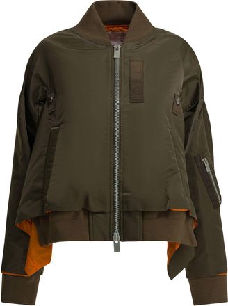 sacai nylon bomberjack met ritssluiting