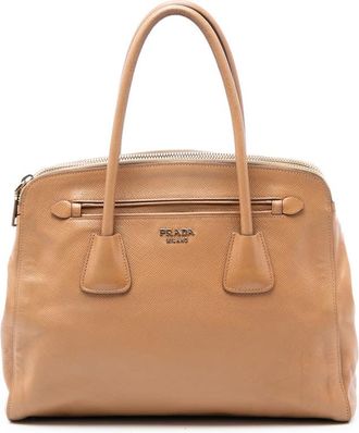 Prada Pre-owned Prada Large Saffiano Cuir Double Zip Top Handle Bag Ladies C7Q7VS7KC93EP3PA