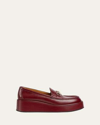Gucci Idle Leather Bit Platform Loafers