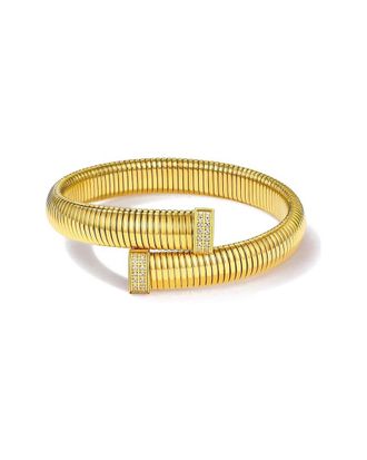 Liv Oliver 18K Cz Wrap Bangle Bracelet