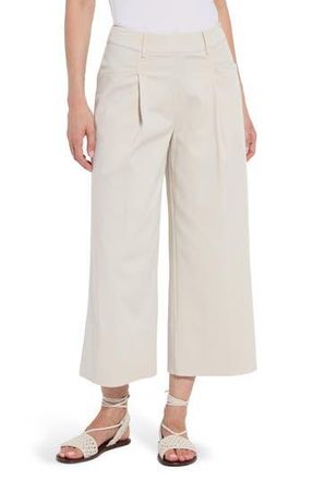 Lyss&eacute; Mirabelle Pleated Crop Palazzo Pants in Oat at Nordstrom Rack, Size X-Small
