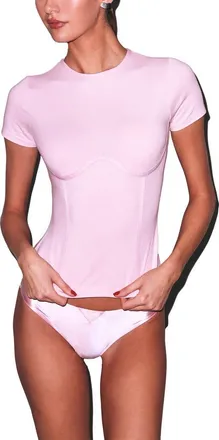 Fleur du Mal Organic Cotton T-Shirt in Pink Lady at Nordstrom, Size X-Large