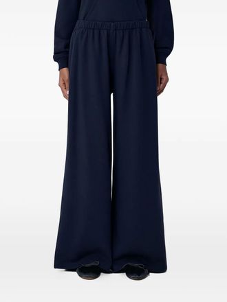 The Row elasticated wide-leg palazzo pants - Blauw