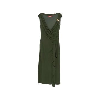 Max Mara Party Dresses, female, Green, Size: XS Mstaureo Long Dress