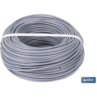 cofan Rollo De 100 Metros De Cable Flexible H07v-k 1x4mm&sup2; Recubierto En Pvc Color Gris