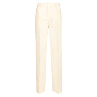 Maison Margiela Casual Trousers - female - MM6 Maison Margiela - Straight Trousers - Beige - S - Trousers