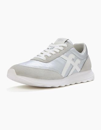 FitFlop Womens Fitflop Retro-Q FF Nylon Womens Silver/Urban White Trainers - Size: 7