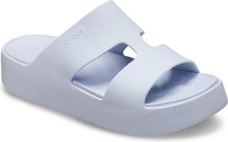 Crocs Getaway Platform H-Strap Thermoplastische Slippers Voor Dames Met Droomlandschap