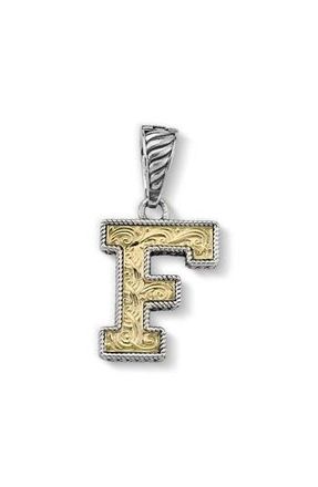Samuel B. Two-Tone Initial Pendant in Silver/gold F at Nordstrom Rack