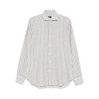 Barba Casual Shirts, male, Multicolor, Size: 2XL Olive Green Classic Collar Shirt