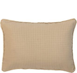 Maison d'&eacute;t&eacute; Funda de coj&iacute;n gasa de algod&oacute;n color arcilla 50 X 70 cm