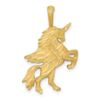 Diamond2Deal 14k Yellow Gold Unicorn Charm