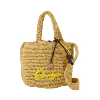 Kenzo Handbags, female, Beige, Size: ONE SIZE Small Basket in Raffia