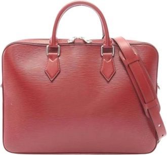Louis Vuitton Pre-owned Briefcase Handbag - Heren - Vintage Handtas - Rood - ONE Size - Leer - Vintage
