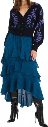 Allison New York Ella Midi Skirt In Teal
