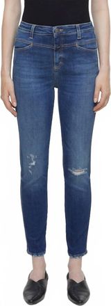 Closed Skinny Pusher Jeans In Dark Blue