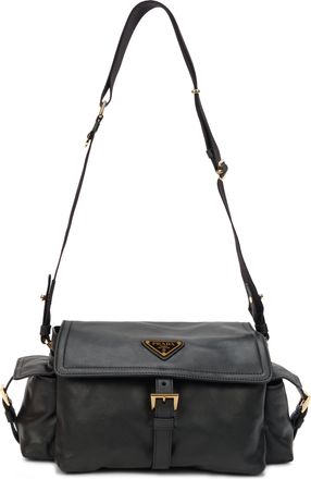 Prada Womens Shoulder Bag Explore Black Leather Calfskin