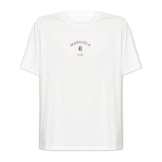 Maison Margiela T-Shirts, male, White, Size: 2XL Logo T-Shirt