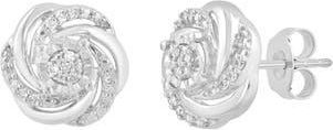 Effy Diamond Swirl Stud Earrings in White at Nordstrom Rack