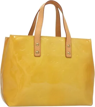 Louis Vuitton Reade Monogram Vernis Yellow Patent_Leather Handbag (Pre-Owned)