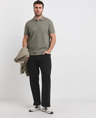 Jacamo Pure Cotton Pique Polo Long