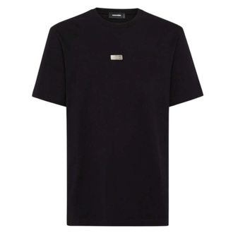 Dsquared2 DSquared2 Heren Metaal Logo T-Shirt (Zwart)