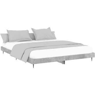 vidaXL Vidaxl - Estructura De Cama Madera De Ingenier&iacute;a Gris Hormig&oacute;n 140x200cm