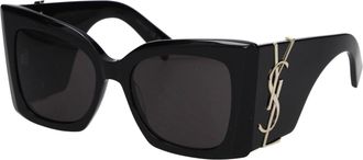 Saint Laurent Damess Zonnebril Acetaat Zwart