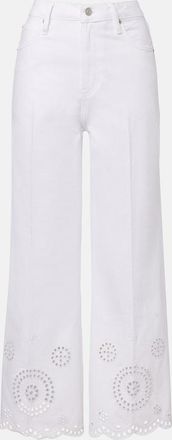 Frame Denim The Eyelet embroidered flared jeans