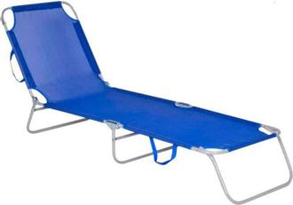 Trade Shop Trade Shop - Copy Of Lettino In Textilene Con Parasole Blu Per Mare Giardino Schienale Regolabile 281012