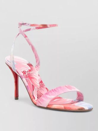 Christian Louboutin miss z peony motif ankle strap sandals