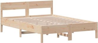 vidaXL Estructura De Cama Sin Colch&oacute;n Madera Maciza De Pino 135x190 Cm Vidaxl
