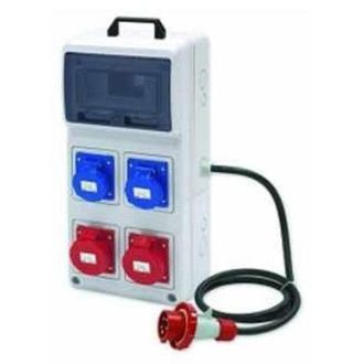 Rosi Collection Quadro asc Rosi materiale elettrico 2x4p + 2x3p 16a con pulsante di emergenza - 2243