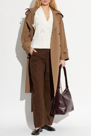 Christophe Lemaire Loose-fit Trousers With A Belt, Womens, Brown