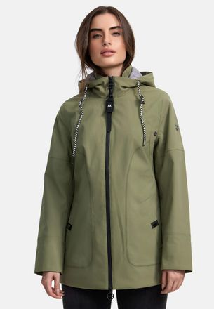 Manisa Regenjacke MANISA, Damen, Gr. 46, braun (schlamm), Obermaterial: 100% Polyester. Futter: 100% Polyester, unifarben, regular fit h&uuml;ftbedeckend, ohne Au